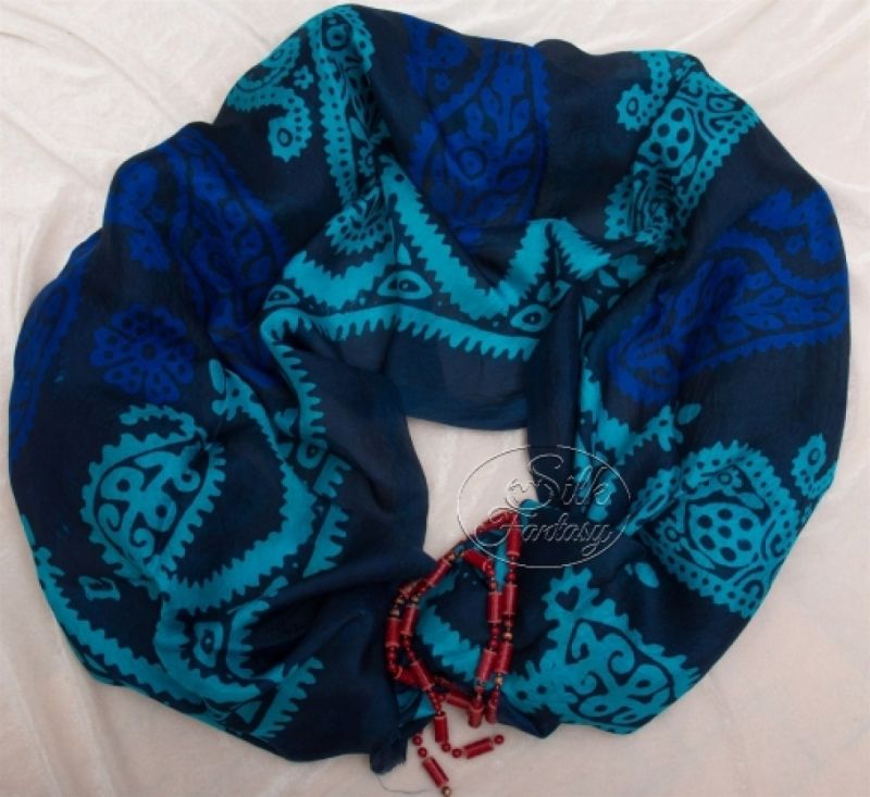 Kelagayi "Blue-black with blue and turquoise galib patterns"
