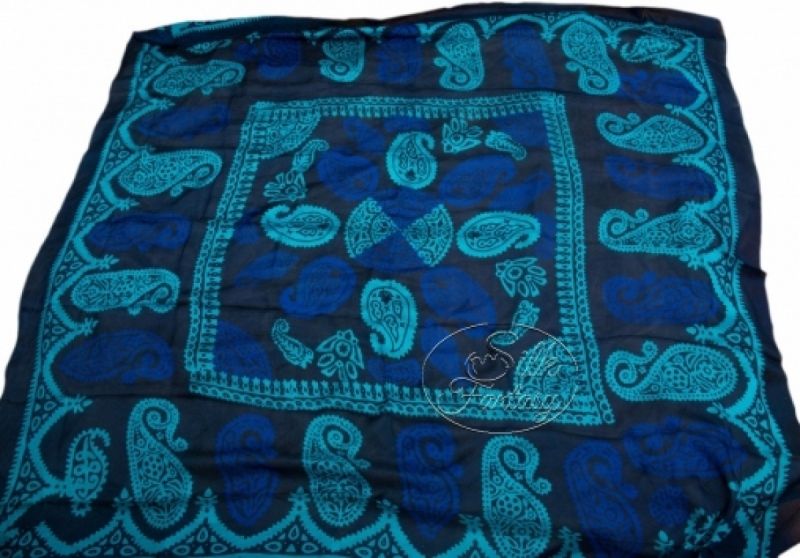 Kelagayi "Dark blue-black background, blue and turquoise galib patterns"