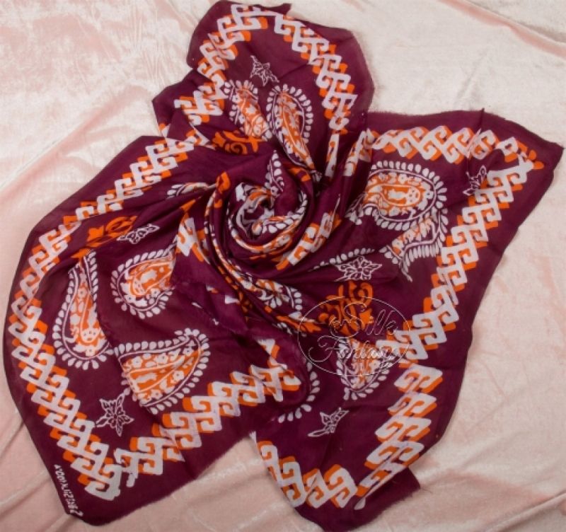 Kelagayi "Luxurious vinous color with orange and white galib patterns"