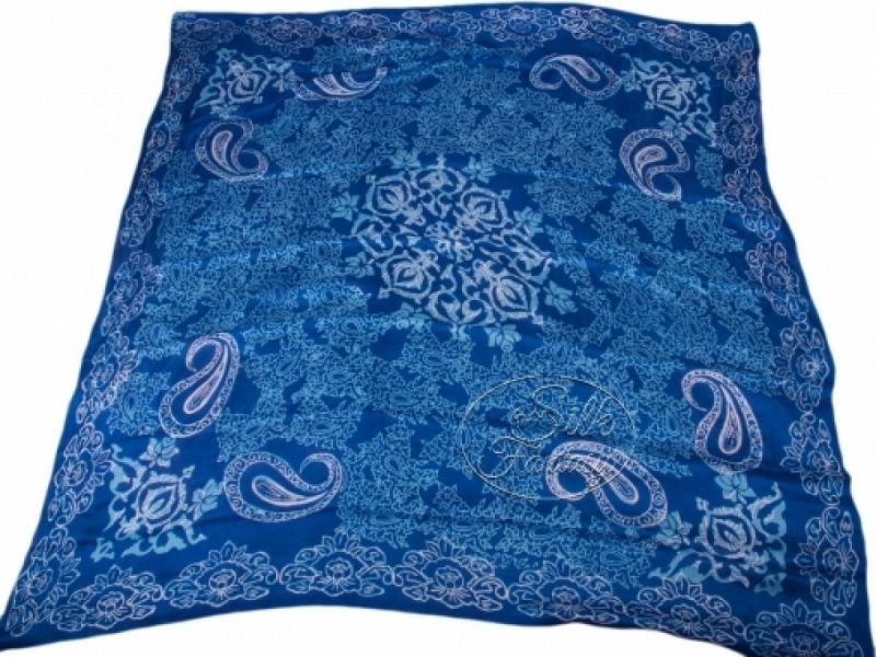 Kelagayi "Beautiful blue with white galib patterns and dense sky-blue picture"