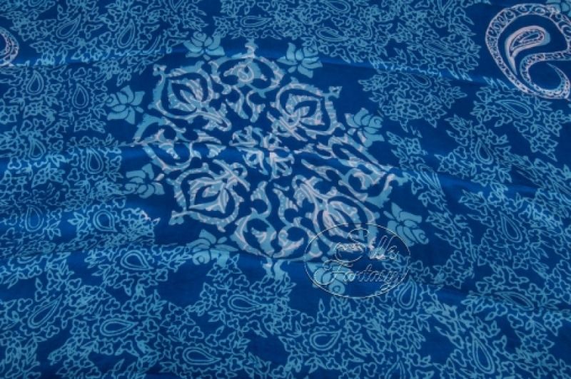 Kelagayi "Beautiful blue with white galib patterns and dense sky-blue picture"