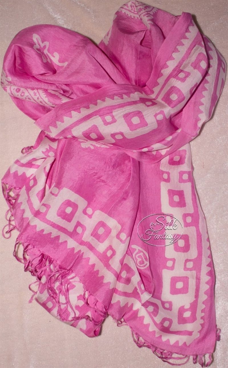 Scarf "Pink and white galibs"