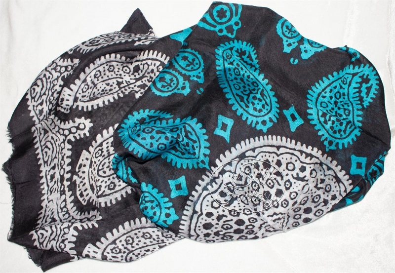 Kelagayi "Dark-blue background, turquoise and white galib patterns"