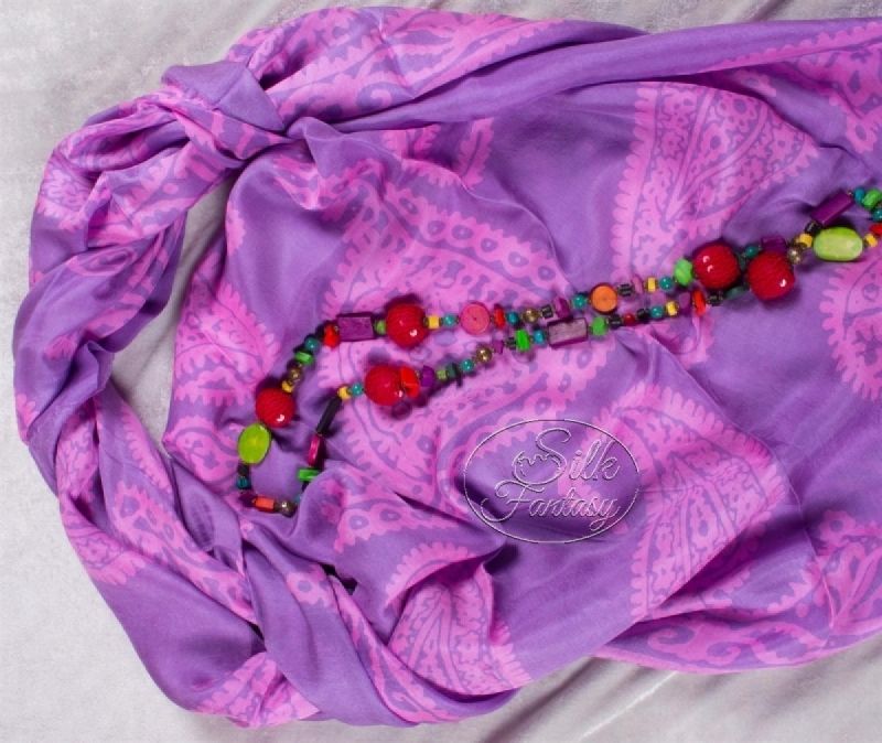 Kelagayi "Grey-lilac with pink ornament"