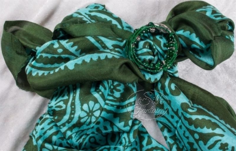 Kelagayi "Khaki background and turquoise galib patterns"