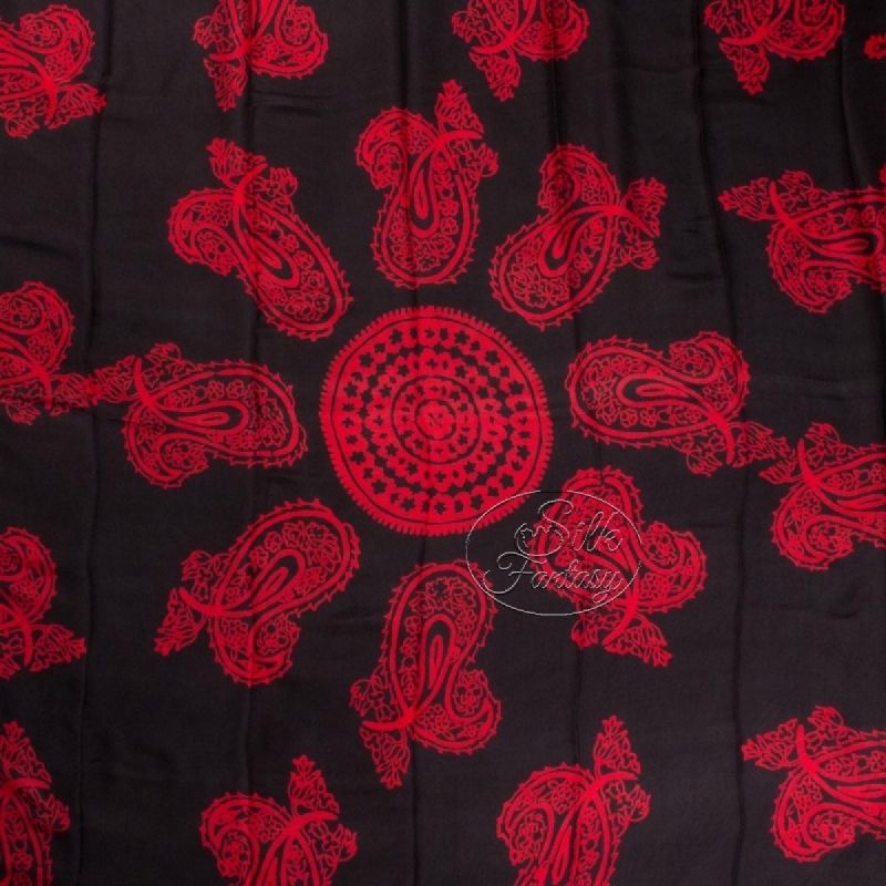 Kelagayi "Red galib patterns on the light blue-black background"