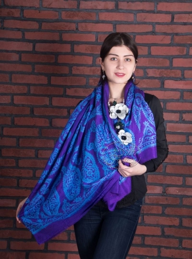 Kelagayi "Warm violet and turquoise galib patterns"