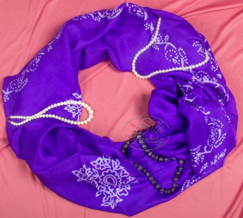 Kelagayi "Rich violet and white galib patterns"