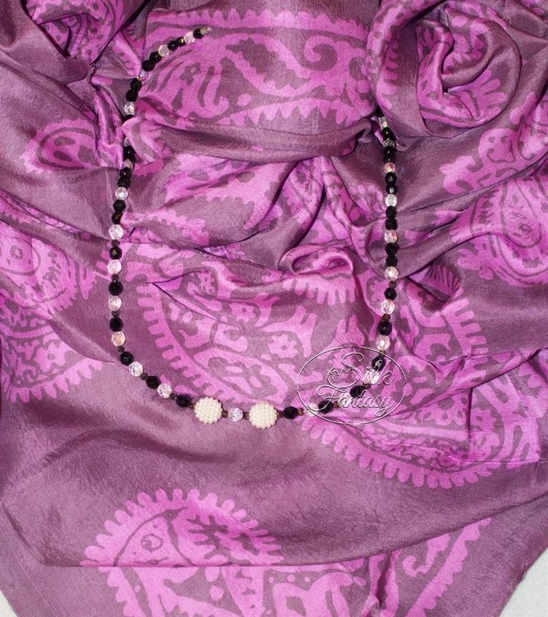 Kelagayi "Dark-grey with pink galib patterns"