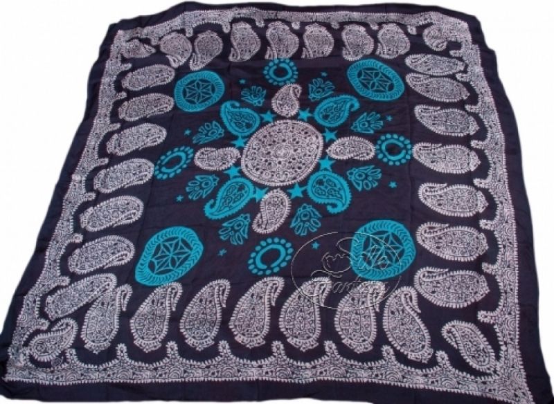 Kelagayi "Dark-blue background, turquoise and white galib patterns"