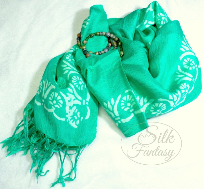 Шарф "Нежный, обворожительный шарф цвета бирюзовой мяты"