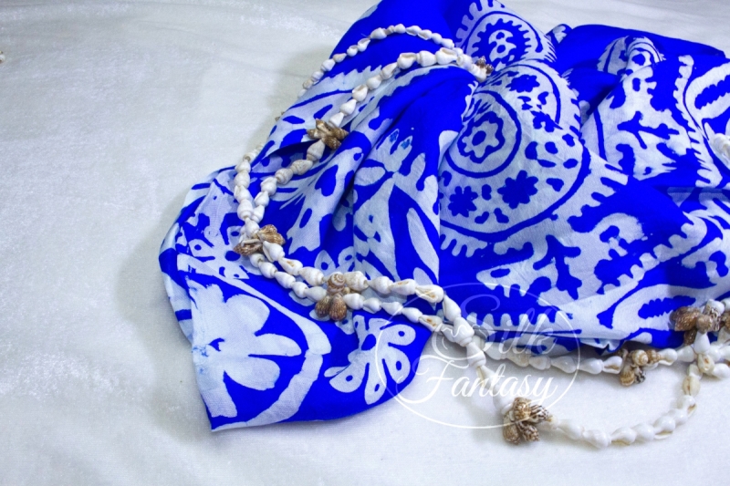 Kelagayi "Blue electric with white patterns"