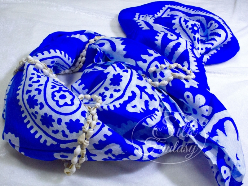 Kelagayi "Blue electric with white patterns"