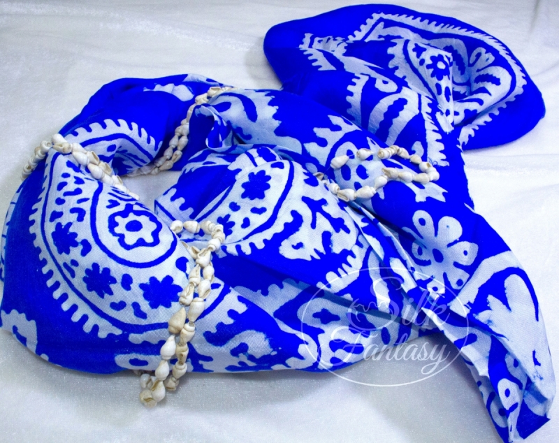 Kelagayi "Blue electric with white patterns"