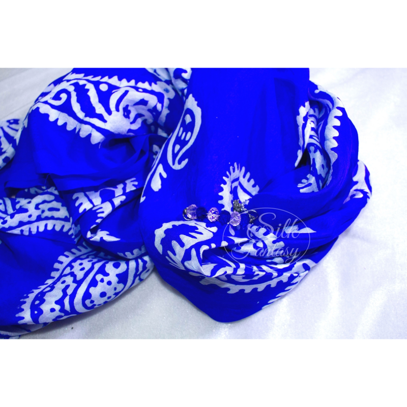 Kelagayi "Blue electric with white patterns"