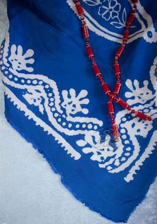 Kelagayi "Beautiful blue and white galib patterns"
