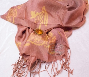 Scarf "Caramel and golden color"
