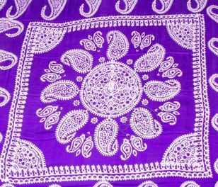 Kelagayi "Violet with white galib patterns"