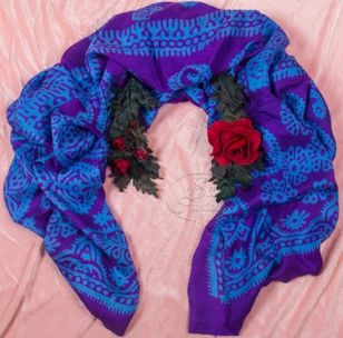 Kelagayi "Warm violet and turquoise galib patterns"