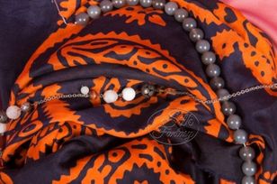 Kelagayi "Black background and orange-golden galib patterns"