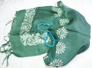 Scarf "Scarf of blue spruce color"