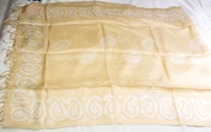 Scarf "Light sandy background with white pattern"