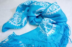 Scarf "Tender blue - turquose"