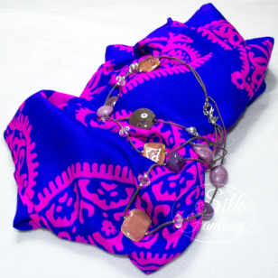 Mini kelagayi "Violet plus crimson color of galib patterns"